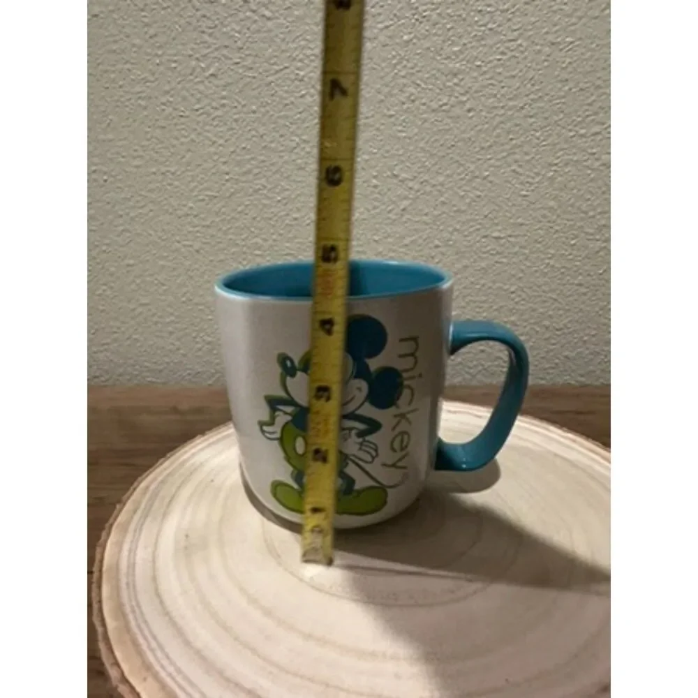 NWOT Disney Store Mickey Mouse Two Tone Green Blue Color Double Sided Mug